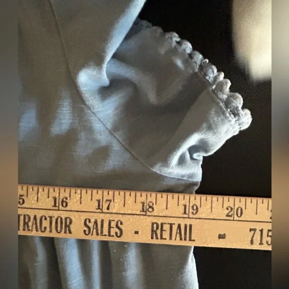 Knox Rose Babydoll Boho Dress Tiered Tassels Crochet Lace Size XL - Picture 7 of 9